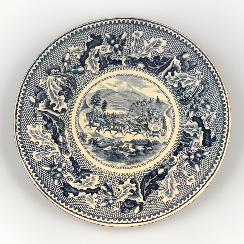 Johnson Brothers Historic America Blue Covered Wagon Bread & Butter Plate 6 3/8”